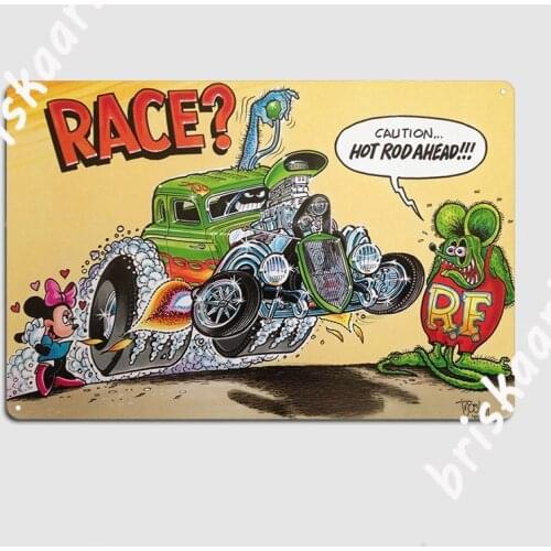 Tales of the Rat Fink Metal Signs Cinema Kitchen Living Room Customize Poster Racing Hot Roadhead Funny Metal Posters