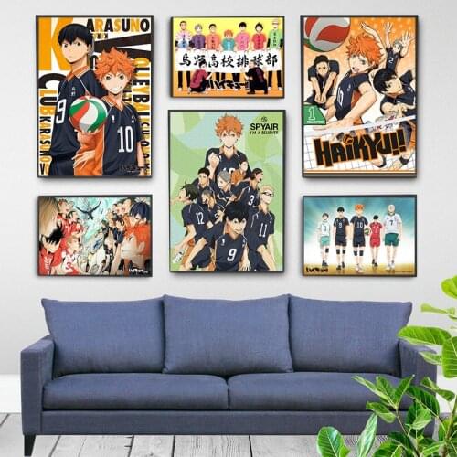 Japan Anime Haikyuu Nordic Canvas Style Cartoon Poster Modular Painting Home Decor Modular Picture For Living Room