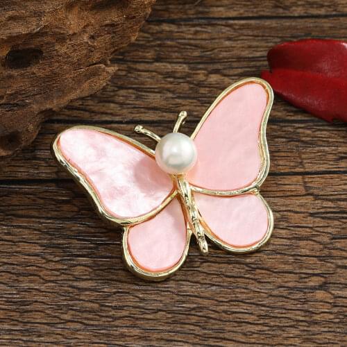 Morkopela Butterfly Brooch Enamel Butterfly Pins Metal Insect Brooch For Women Charm Rhinestone Scarf Clip Sweater Suit Jewelry