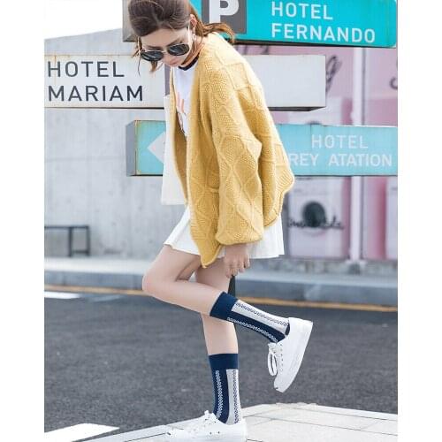 New style retro England Plaid womens socks Panick socks fair maiden literary and artistic fresh mid-barrel womens socks