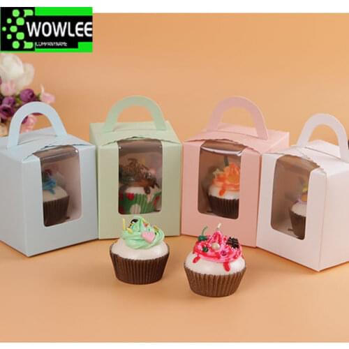 50pcs Cake Carrier Small Gift Container for Bakery Wedding Party Birthday Supply