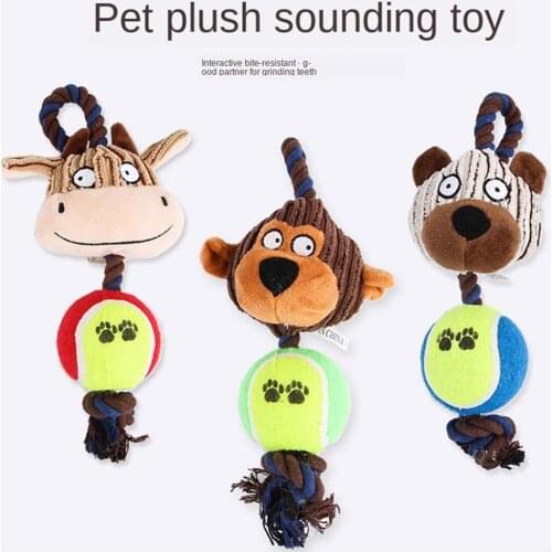 Pet Plush Sound Venting Molar Bite Resistant Pet Training Supplies Companion Soothe Pet Cat and Dog Bite-resistant venting Toy