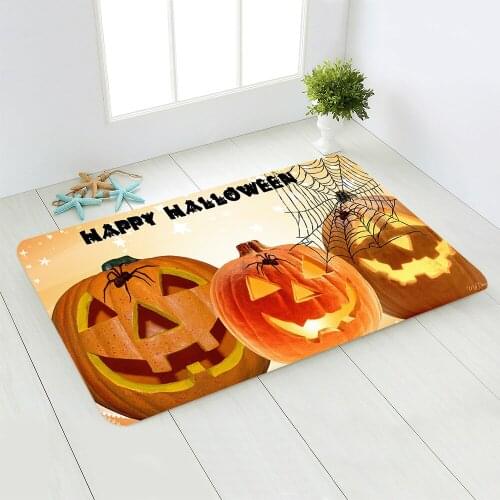 Drop Shipping 3D Doormat Halloween Pattern Anti-slip Absorb Water Door Mats Bathroom Home Textile Kitchen Floor Entrance Carpet