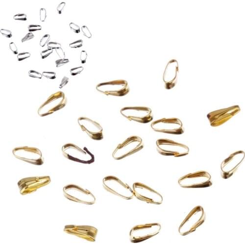 300pcs 3*6mm Connectors Melon Seeds Buckles Pinch Clasp O Shape For Pendant Jewelry Finding 3 Colors