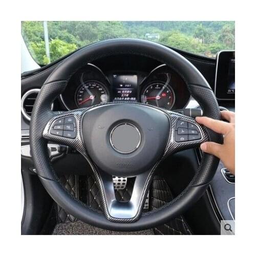 Special for Mercedes Benz new C-class steering wheel trim frame GLC gla CLA E-class interior modification steering wheel