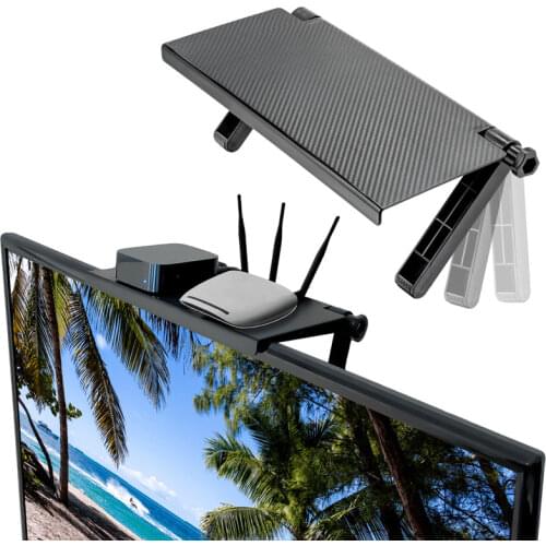 TV Screen Top Storage Shelf Holder Practical Home Storage Computer Monitor TV Screen Rack Office Multi-functional Organizer