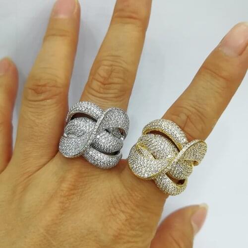 Bride Talk New Fashion Trendy Style Women Finger Rings With Cubic Zircon Stone Micro Paved Surprise Gift For Women Jewelry Ring