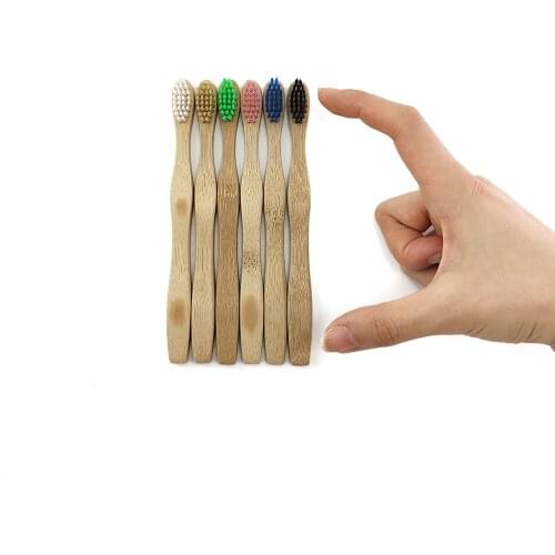 Chidrens Bamboo Toothbrush Mini Banister Brushes Natural Degradable Toothbrush Kids Bamboo Oral Cleaning Care Tools for Child