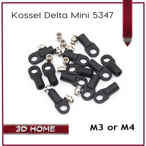 1Set=12 Kossel Delta Mini 5347 Buckle For M3 M4 Ball Caps Parallel Arm Rod Carbon Rod Joints Balls & handles For 3D Printer