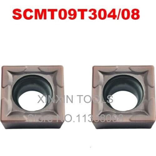 10Pcs SCMT09T304/SCMT09T308 High quality Tungsten Carbide External Turning Tool stainless steel Turning Insert Cutting CNC Tool
