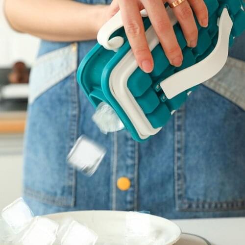 2 in 1 Portable Silicone Ice Ball Maker Tray Foldable Kettle Storage Ice Box Kitchen Frozen Beverage Ice Cube Bag Mold