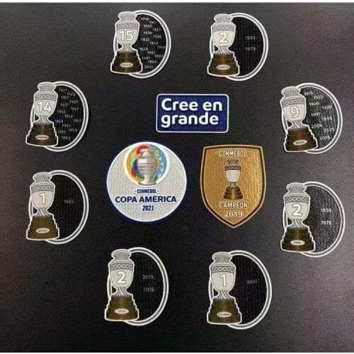 2019 2015 2021 Copa America Campeon soccer patch Chile national team Champion Chile BRAZIL soccer patch