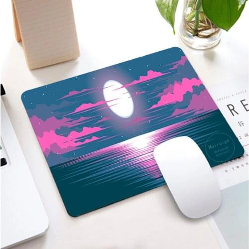 25*29CM Lake moon scenery Mouse Pad Anti-student Notebook Keyboard Protection Pad Office Desktop Non-slip Waterproof MousePad