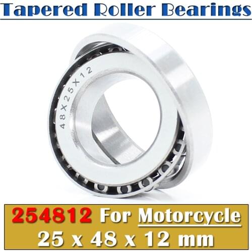 25*48*12 mm 1PC Steering Head Bearing 254812 Tapered Roller Motorcycle Bearings