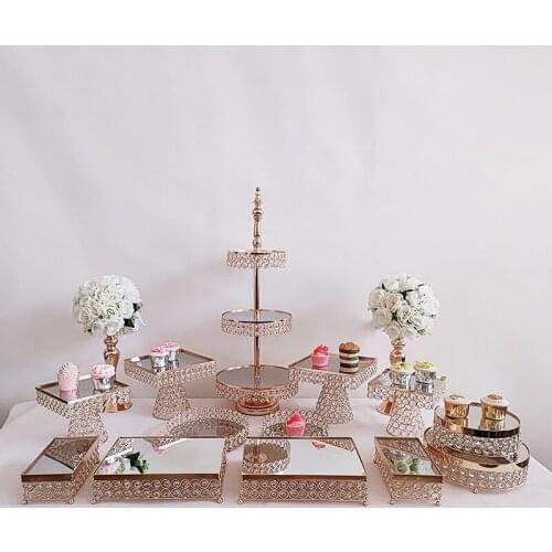 3pcs-18pcs /lot New style crystal base Wedding Cupcake Stand Rack Holiday Party Display Tray Cake Plate