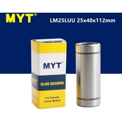 4pcs high precision MYT bearing LM25LUU 25x40x112mm 25mm linear Bearings Ball Bushing LML25UU 3D printer CNC rod shaft Parts