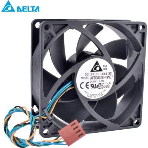 AFB0812SH-9N07 8cm 80mm fan 8025 12V 0.51A Computer motherboard CPU 4-wire 4Pin PWM high volume air cooling fan