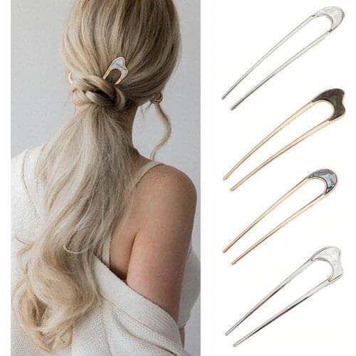 Minimalist Hairpin for Women Girl Hair Tools Bun Maker Alloy Metal Conch Shell Hair Sticks Japan Headwear Hair Accessories