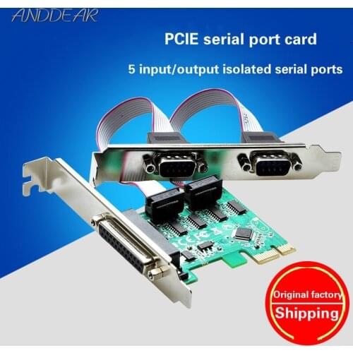 ANDDEAR Serial parallel port card Dual COM serial port + printer parallel port combination card RS232 industrial control card