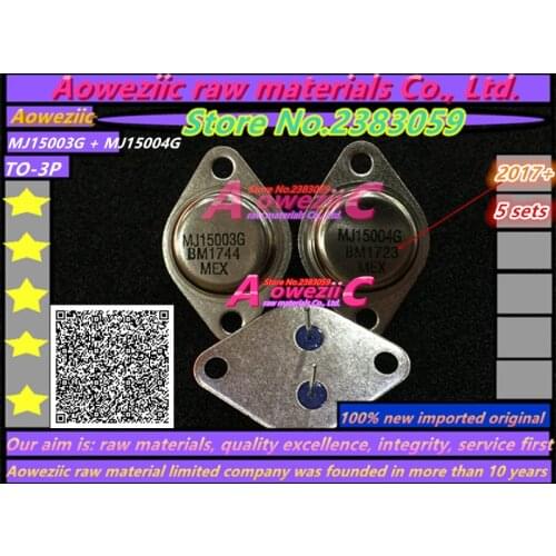 Aoweziic 2017+ 10PCS=5 sets 100% new imported original MJ15003G MJ15004G MJ15003 MJ15004 sound to tube TO-3 gold sealing tube