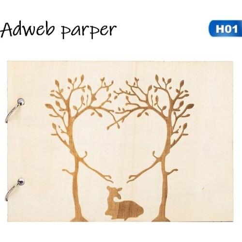 Personalized Guestbook Christmas Wooden Lettering Notepad Notebook DIY Hand Ledger