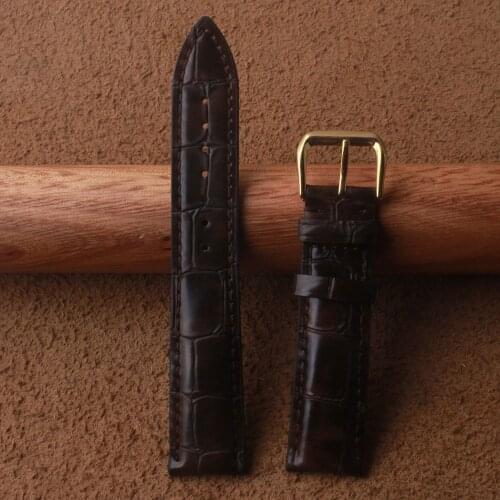 Top layer Cowhide Genuine Leather bracelet dark Brown Watches strap18mm 20mm 21mm 22mm New Watchbands wristwatches band Bright