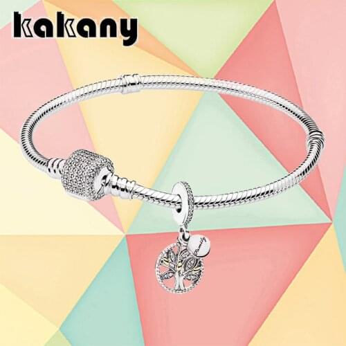 925 Sterling Silver Family Heritage Bracelet Set Mothers Day Gift Original Fashion Womens Popular Personality Jewelry