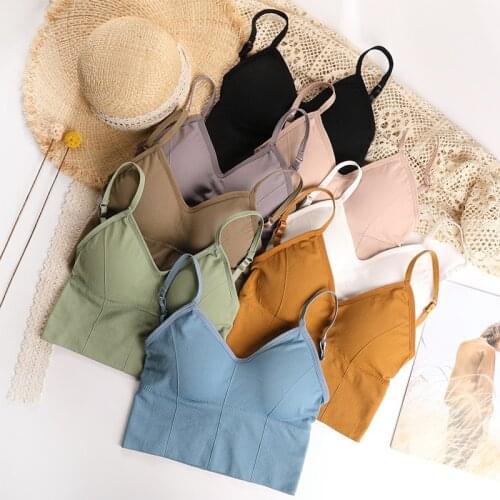 ATHVOTAR Seamless U-shaped Tube Top Bra Sexy Solid Color Ladies Brassiere Comfortable Adjustable Shoulder Strap Padded Underwear