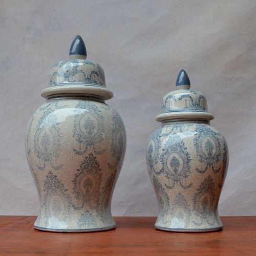Jingdezhen ceramic ginger jars Antique Porcelain temple jars blue and white ceramic jar blue antique