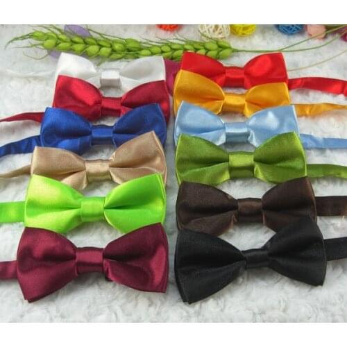 30color free shipping Wholesale Kids IMITATED SILK bowties / Childrens Solid Color Bow Tie 1000pcs/lot