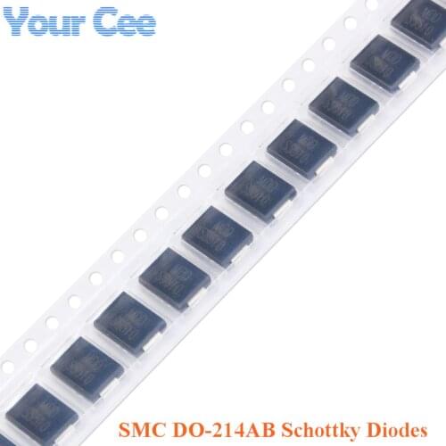 100 PCS SMC DO-214AB SMD Schottky Diode SS510 SS310 SS56 SS54 SS36 SS34 SK54