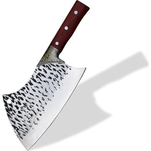 Forged Stainless Steel Bone Chopping Knife Home Hotel Slaughter Bone Chopping Hammer Pattern Forged Bone Chopping Knife