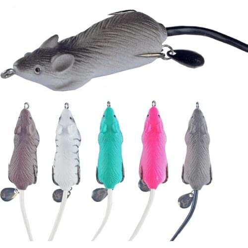 1PCS Soft Mouse Fishing Lure 12.5g Topwater Bait Lifelike Wobblers Artificial Pesca With Small Spoon Crankbait For Pike Bass