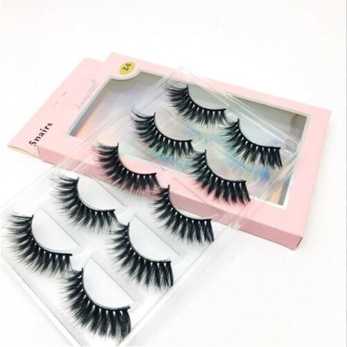 Leisurely Beauty 10 Pairs 25mm Faux 3D Mink Lashes Full Strip Lashes Faux Mink Synthetic Faux Mink Eyelash Read For Ship Vendor