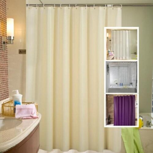 New Solid Color Thick Waterproof Bathroom Curtain Hotel Bathroom Mildew Decorative Shower Curtain