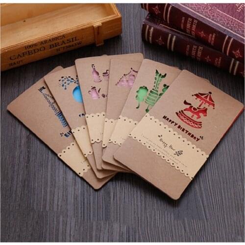 Card hollow Retro Customized love Birthday card gilt invitation card Universal greeting cards creative Chinese gifts