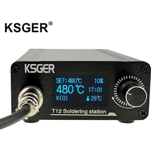 KSGER T12 Soldering Station V2.0 STM32 OLED Digital Temperature Controller Electric Soldering Irons Stings T12-K B2 BC2 D24 Tips