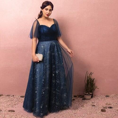 Elegant Strapless Evening Dress Lace Up Pleat Short Sleeves A-Line Tulle Floor-Length Simple Plus Size Women Formal Gowns D843