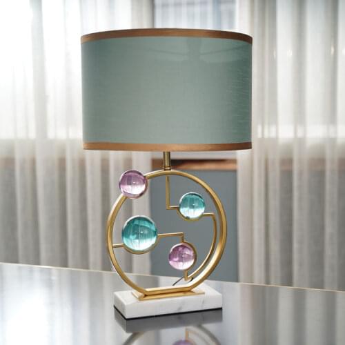 Postmodern light luxury simple color living room table lamp study decoration creative bedroom crystal magic ball lamp