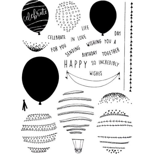 Clear StampS HAPPY WISH CELEBRATE FOR YOU crapbooking Material DIY Photo Cards Account Rubber Stamper Transparent Stamp Sellos