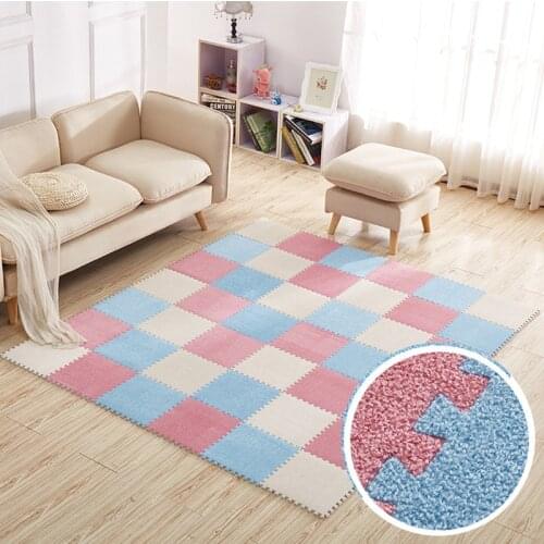 Diy Fluffy Floor Carpets Home Living Room Bedroom Shaggy Carpet Rug Baby Children Kids Soft Shag Fuzzy Hairy Area Rugs EVA Mat