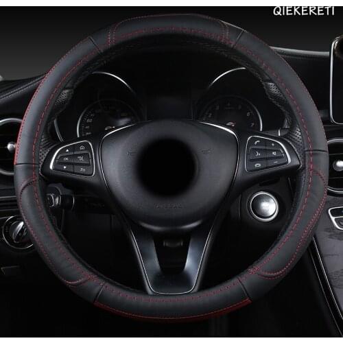 QIEKERETI Leather Car Steering Wheel Cover For Luxgen U7 U5 U6 M7 V7 S5 S6
