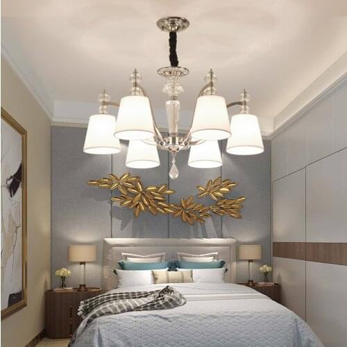 Luxury chandelier living room lamp modern light luxury crystal lamp dining room lamp simple European bedroom Chandelier