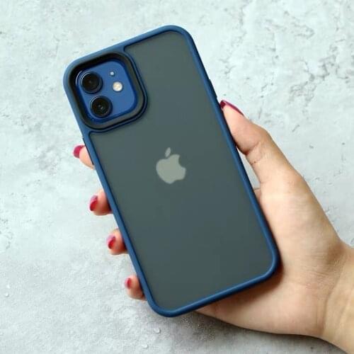 Luxury Original Skin Matte Phone Case For iPhone 12 Pro Max Mini on Case iPhone 11 Pro X XR XS MAX 7 8 Plus SE2 Protective Cover