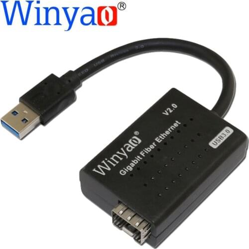 Winyao USB1000F USB 3.0 Gigabit Fiber Ethernet Network Adapter SFP NIC 1000Mbps SX/LX Transceiver Realtek RTL8153 VLAN