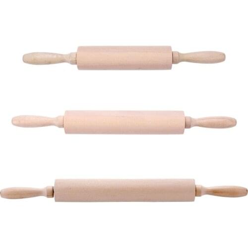 3 Size Solid Wood Rolling Pin Kitchen Baking Cookies Noodle Biscuit Fondant Cake Dough Roller Wood Stick Kitchen Tools Crafts