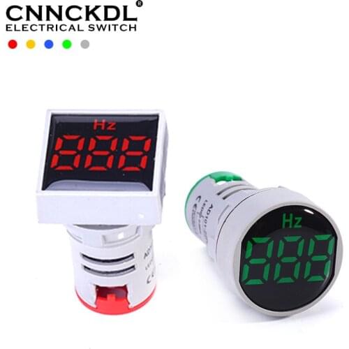 22mm Protective Film 0-99 Hz Measuring Range Digital Display Electricity Hertz Frequency meter Square Round Signal Indicator