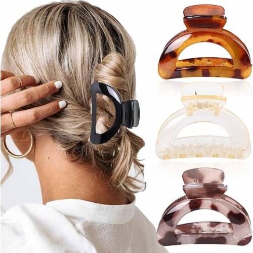 Haimeikang 6CM Ponytail Hair Clip Claws Women Korean Leopard Barrette Shark Clip Headdress Girls Fashion Hair Accessories