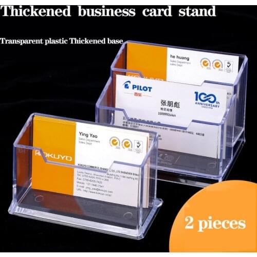 5PCS Acrylic Business Card Box Set Table Card Storage Box High-End Business Large-Capacity Collection Box Business Display Stand