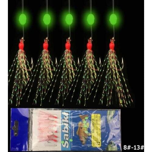 60pcs/set Colorful Carbon Luminous Night String Fishing Hooks Carp Swivel Rigs Fishing Jig Hook Fishhooks Soft Bait Accessories